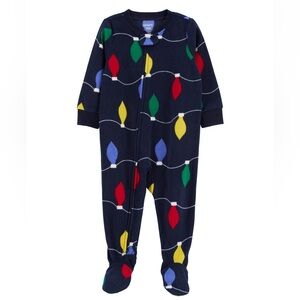 Christmas Lights Fleece Footie pajamas